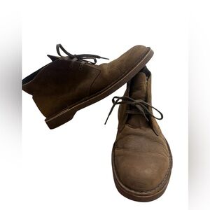 Clarks Men's Brown Leather Chukka Boots - Size 10M Brown Classic Lace Up Comfort
